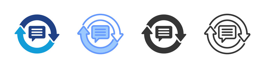 Poster - Feedback Loop icon set multiple style collection