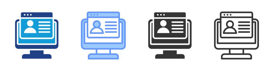 Poster - Job Application icon set multiple style collection