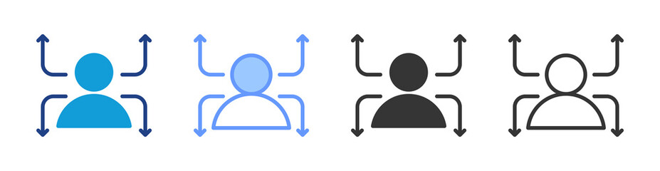 Poster - Career Change icon set multiple style collection