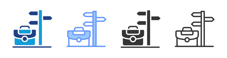 Poster - Career Options icon set multiple style collection