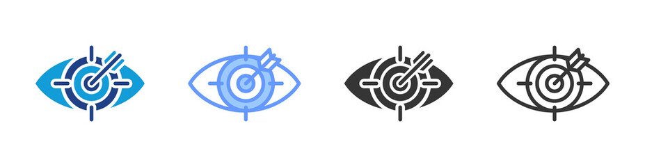 Poster - Focus icon set multiple style collection