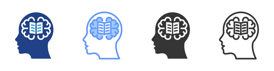 Poster - Memorization icon set multiple style collection