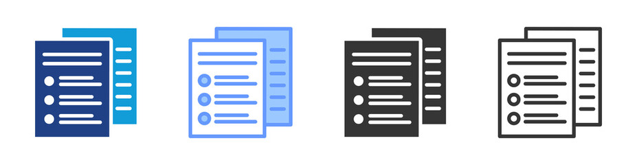 Poster - Practice Tests icon set multiple style collection