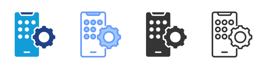 Poster - Application icon set multiple style collection