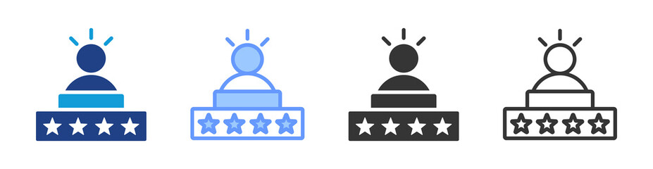 Aufkleber - Confidence icon set multiple style collection