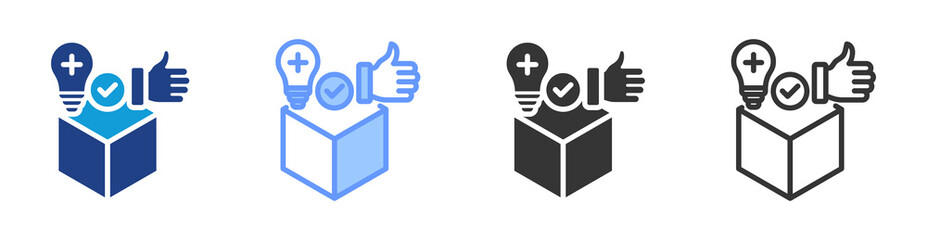 Aufkleber - Positifity icon set multiple style collection