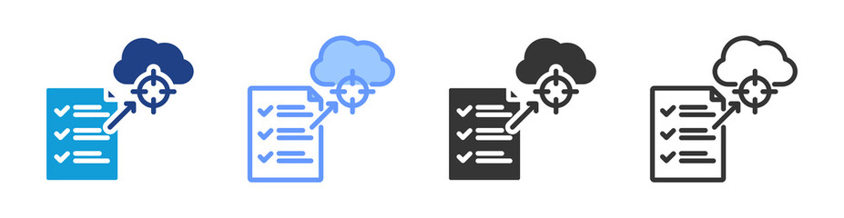 Poster - Goal Setting icon set multiple style collection