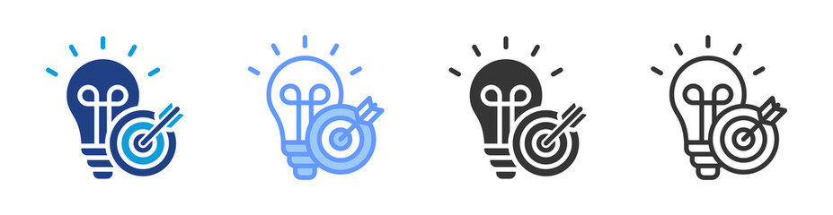 Poster - Smart Goals icon set multiple style collection