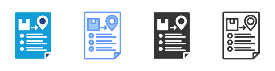 Poster - Incoterms icon set multiple style collection