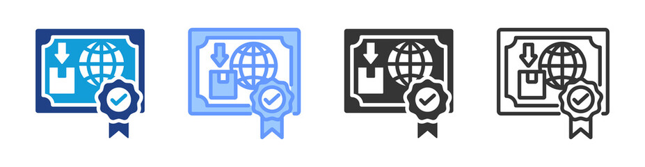 Aufkleber - Import License icon set multiple style collection