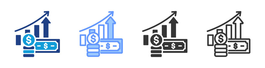 Poster - Inflation icon set multiple style collection