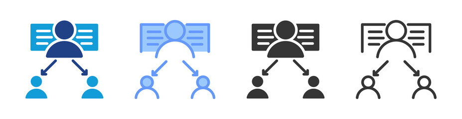 Poster - Informal Mentorship icon set multiple style collection