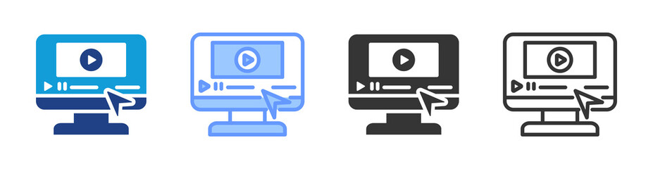 Poster - Web Tutorial icon set multiple style collection
