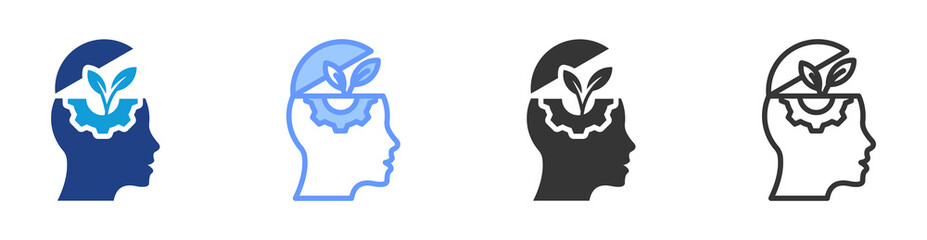 Poster - Self Improvement icon set multiple style collection