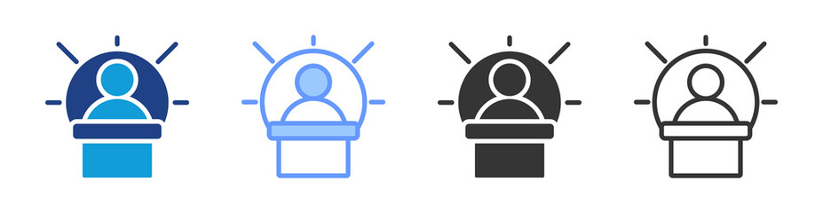 Poster - Skill Trades icon set multiple style collection