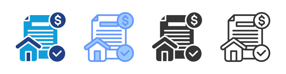 Poster - Escrow icon set multiple style collection
