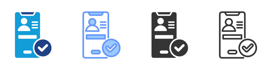 Poster - Course Enrollment icon set multiple style collection