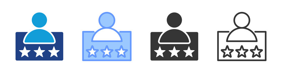 Poster - Peer Feedback icon set multiple style collection