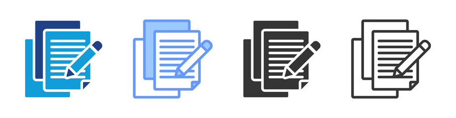 Fototapete - Enrollment Process icon set multiple style collection