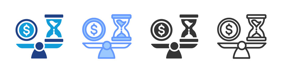 Aufkleber - Break Even icon set multiple style collection