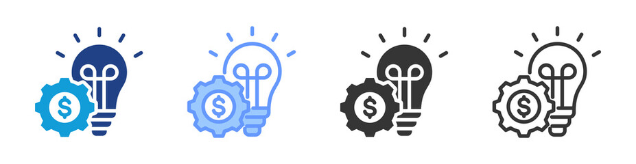Poster - Innovation icon set multiple style collection