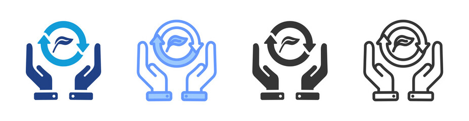 Poster - Sustainability icon set multiple style collection
