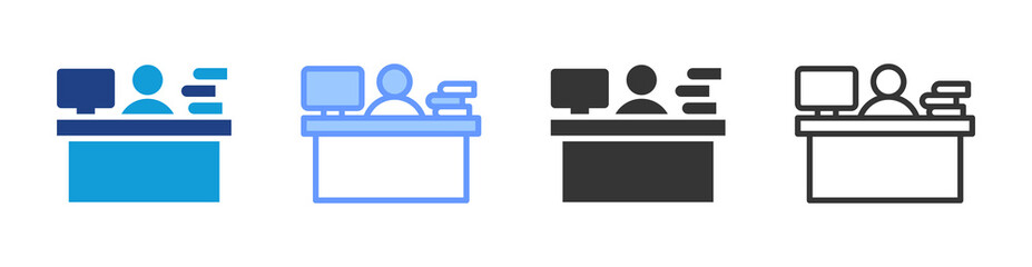 Poster - Workplace Education icon set multiple style collection