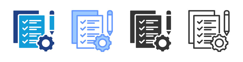 Poster - Job Preparation icon set multiple style collection