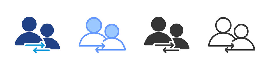 Poster - Mentoring Support icon set multiple style collection
