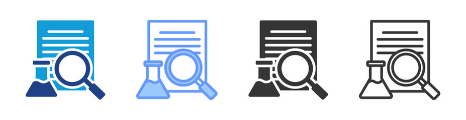 Poster - Research Paper icon set multiple style collection