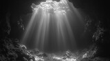 Sunlight beams through underwater cave (2)