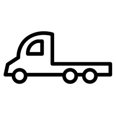 Poster - Container Vehicle Car Line Icon