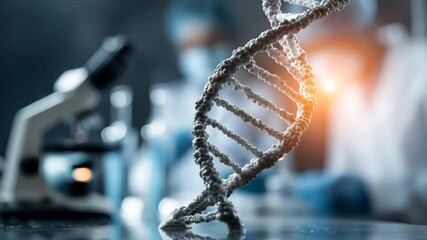 Poster - Scientists Examine DNA Structure in Hospital Laboratory Setting Generative AI