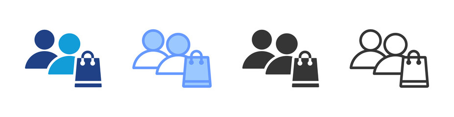 Aufkleber - Customer icon set multiple style collection