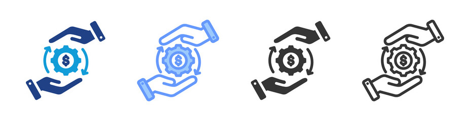 Poster - Finance Management icon set multiple style collection