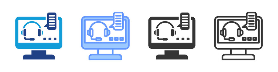 Aufkleber - Virtual Assistant icon set multiple style collection