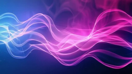 Poster - vibrant abstract background flowing waves in pink and blue, evoking movement, energy, and tranquilit