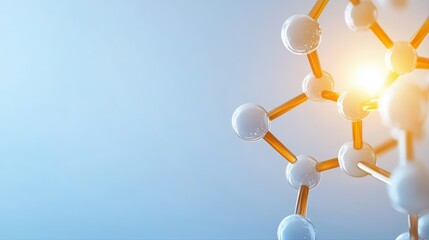 Poster - abstract molecular structure with highlighted connection