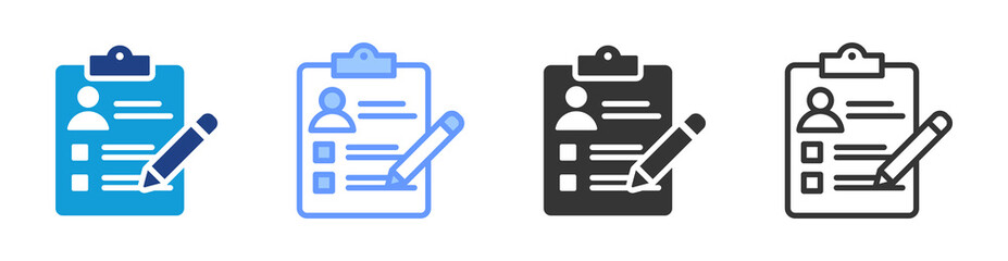 Poster - Evaluation icon set multiple style collection