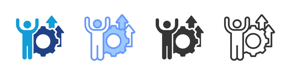 Poster - Improvement icon set multiple style collection