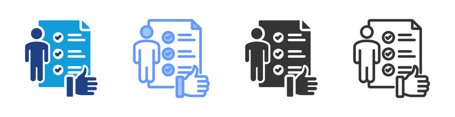 Poster - Self Assessment icon set multiple style collection