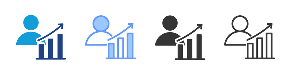 Poster - Employee Development icon set multiple style collection