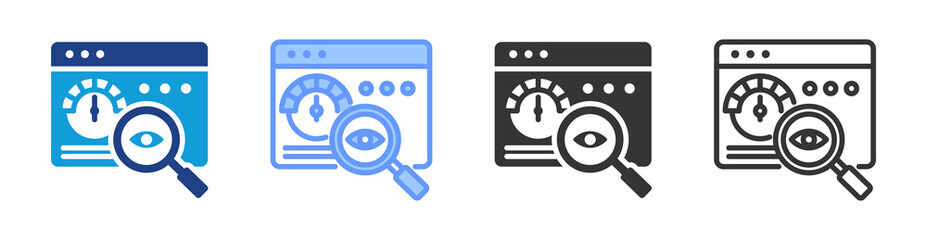 Poster - Performance Monitoring icon set multiple style collection