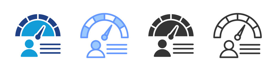 Poster - Performance Measurement icon set multiple style collection
