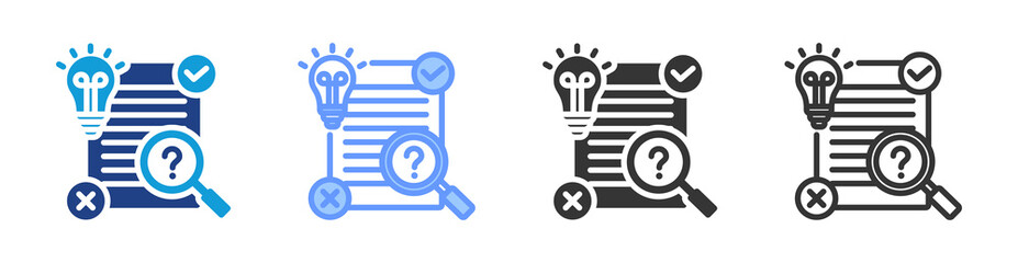 Poster - Testing Method icon set multiple style collection