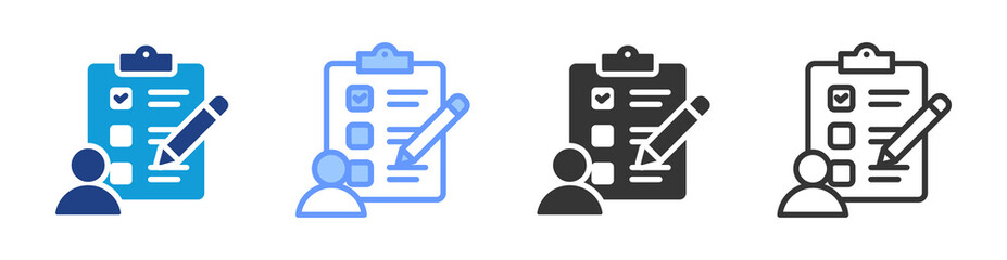 Poster - Self Assessment icon set multiple style collection