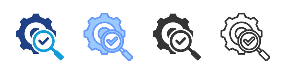 Poster - Proficiency Test icon set multiple style collection
