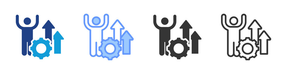 Poster - Skill Improvement icon set multiple style collection