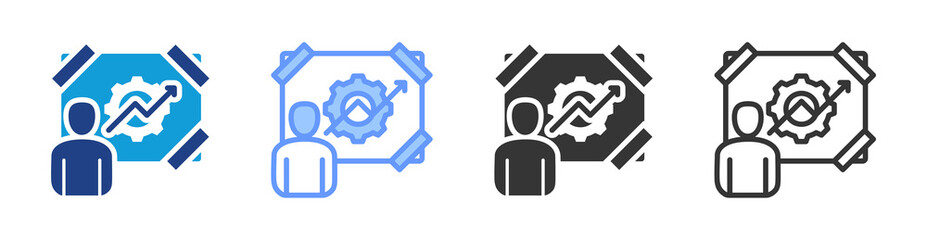 Poster - Skill Development Plan icon set multiple style collection
