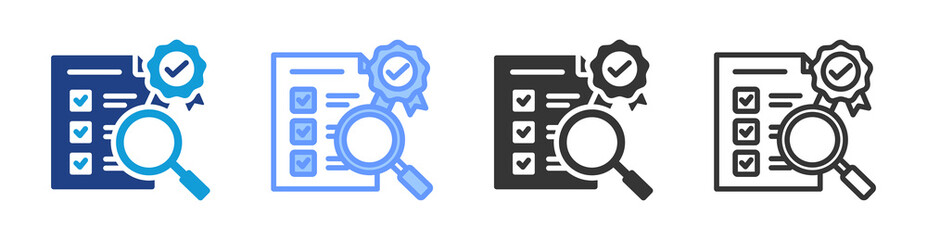 Poster - Evaluation Standard icon set multiple style collection